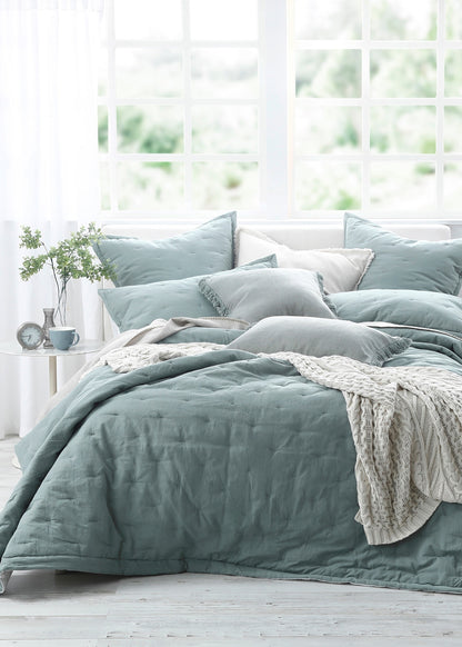 Linen Bedspread | Seagrass