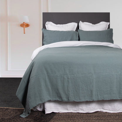 Stonewashed Linen Duvet Cover | Mineral