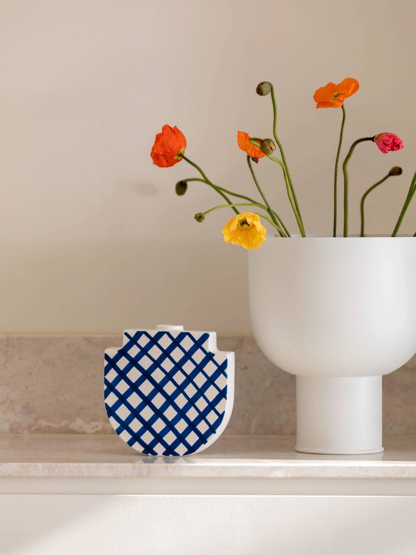 Iron Curve Planter | Chalk