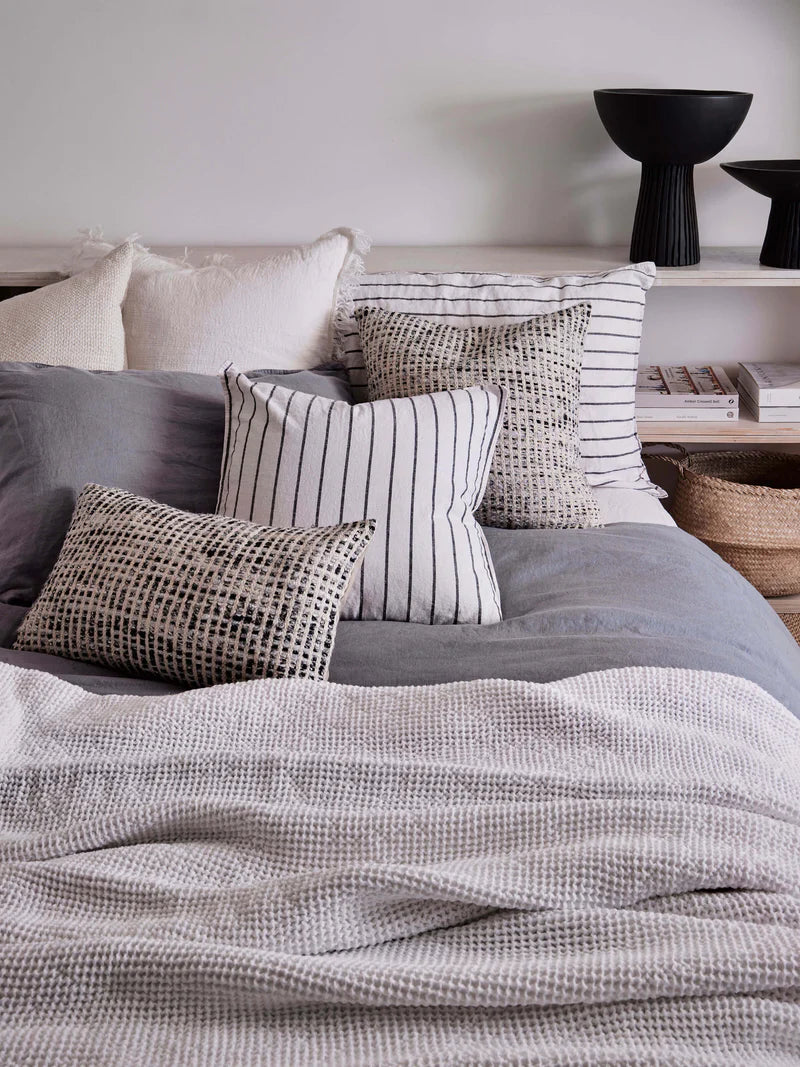 French Linen Duvet Cover Set  | Storm