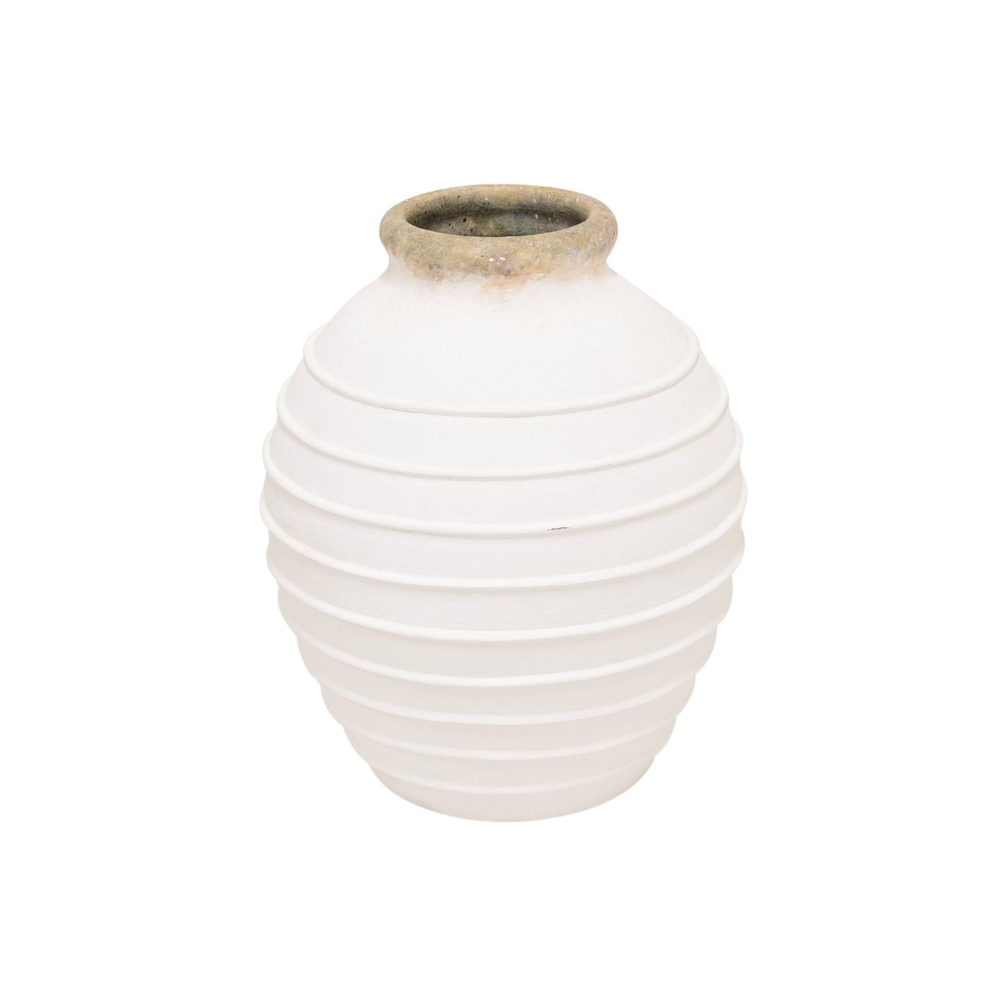 Tuscan Ridged Pot | White