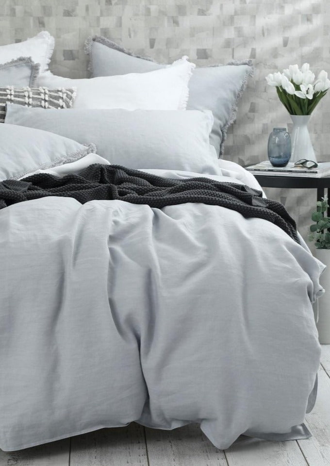 Linen Duvet Cover Set  | Dove Grey