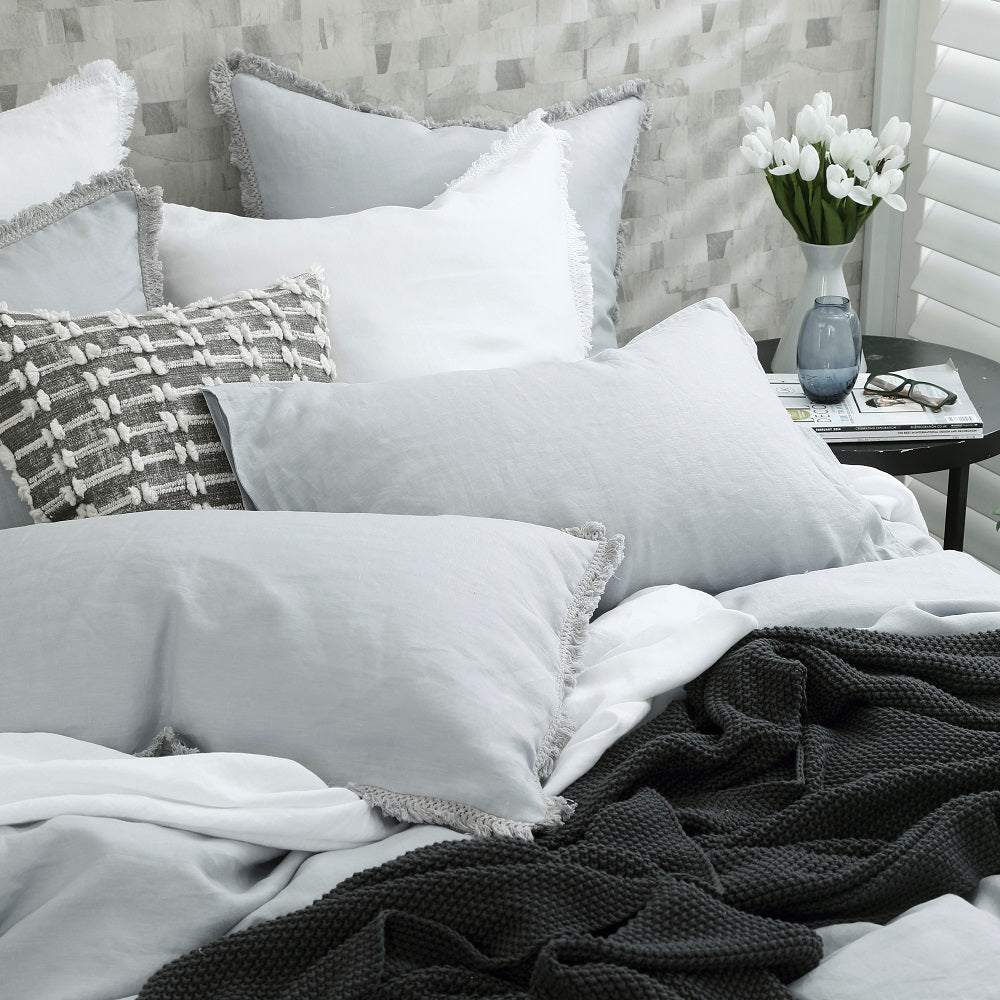 Laundered Linen Euro Pillowcases | Square