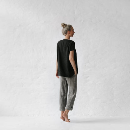Taki Linen Pants | Grey