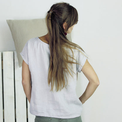 Linen T-Shirt | Light Grey