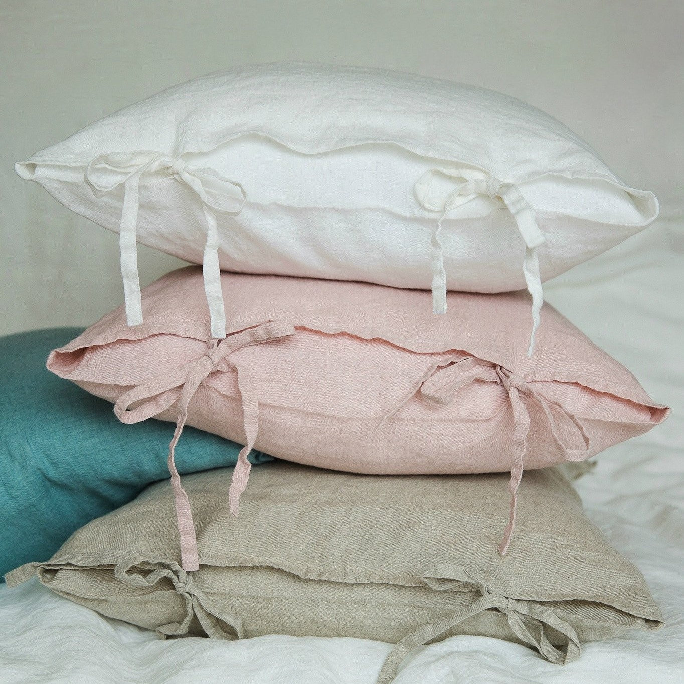 White Linen Pillowcases | Pair - Oeko-Tex® certified*