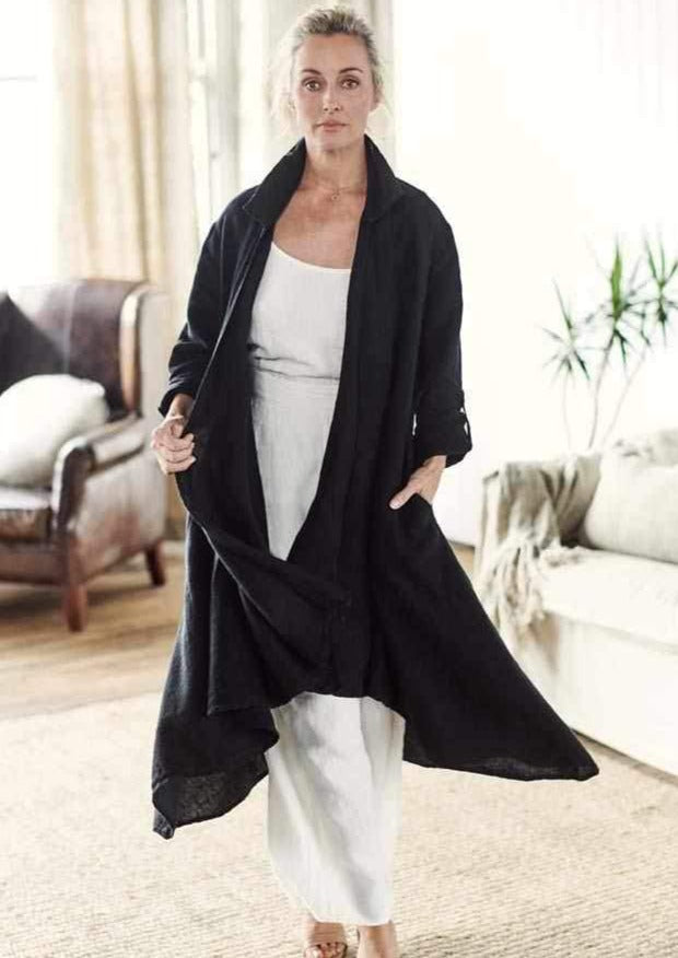 The Linen Coat | Black