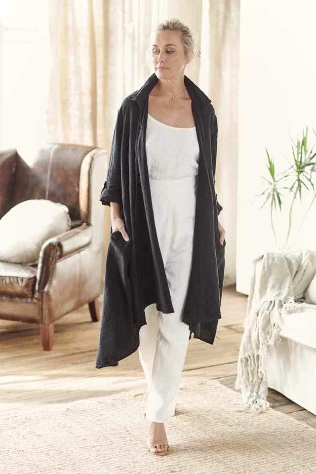 The Linen Coat | Black