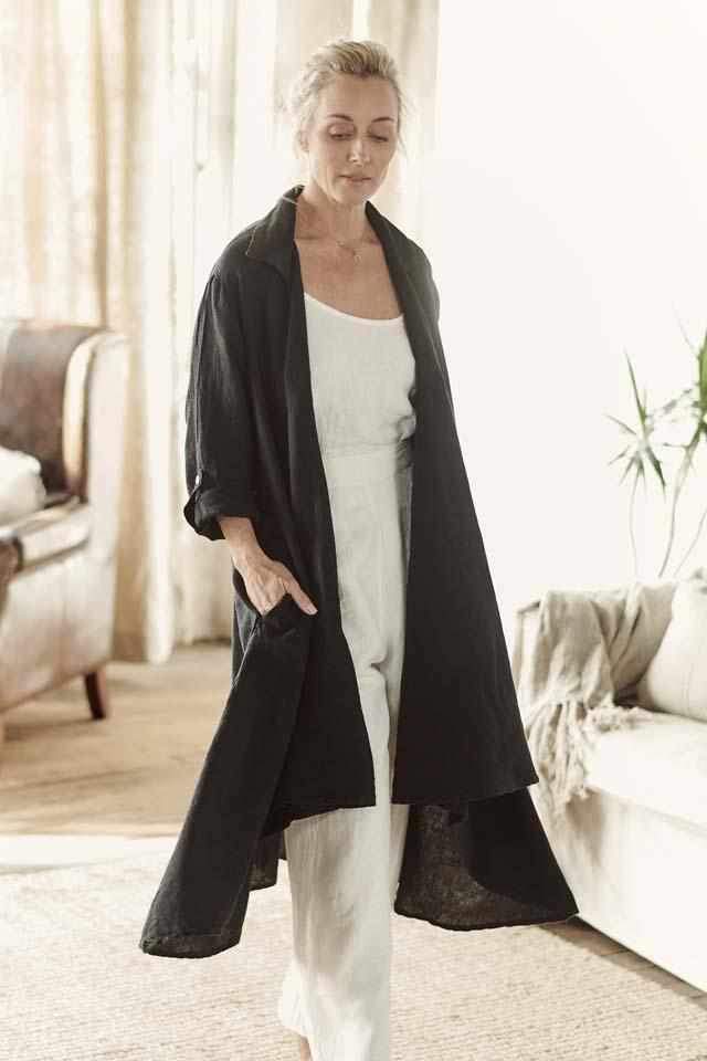 The Linen Coat | Black