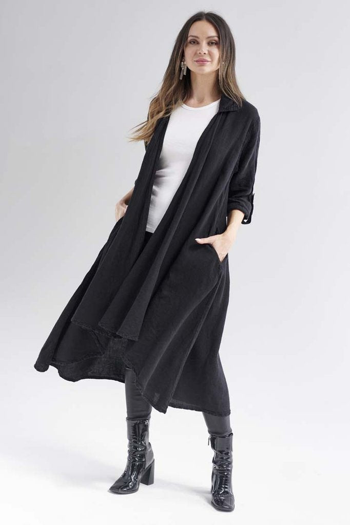 The Linen Coat | Black