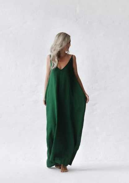 Nanami Linen dress | Green