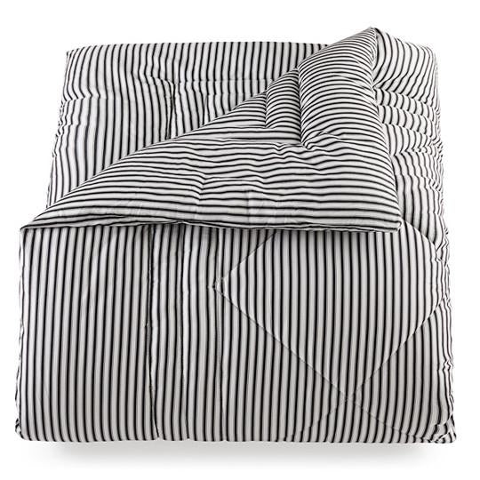 Black and White Ticking Comforter