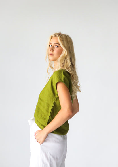 Linen T-Shirt | Moss