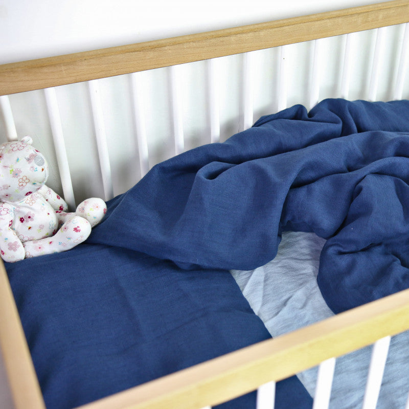 KIDS Linen Duvet Set | Navy