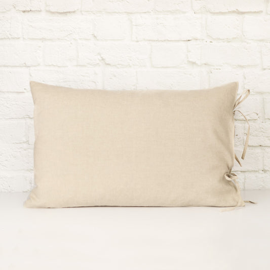 Linen Pillowcases |  Natural with Ties