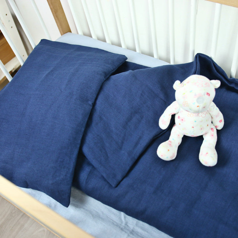 KIDS Linen Duvet Set | Navy