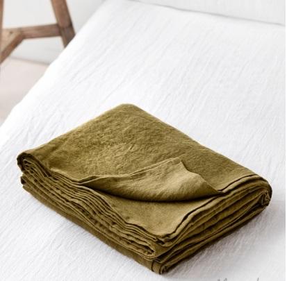 Olive Linen Flat Sheet | Oeko-Tex® certified