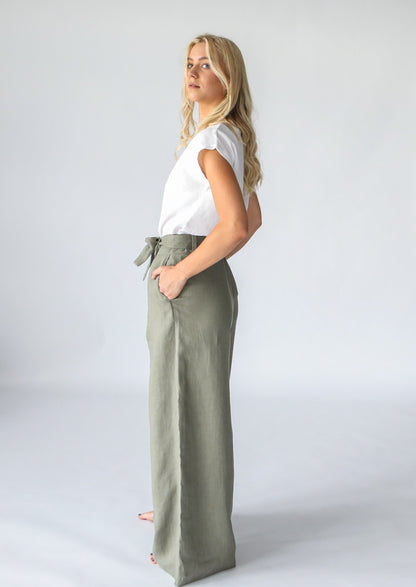Cooper Linen Pants | Olive
