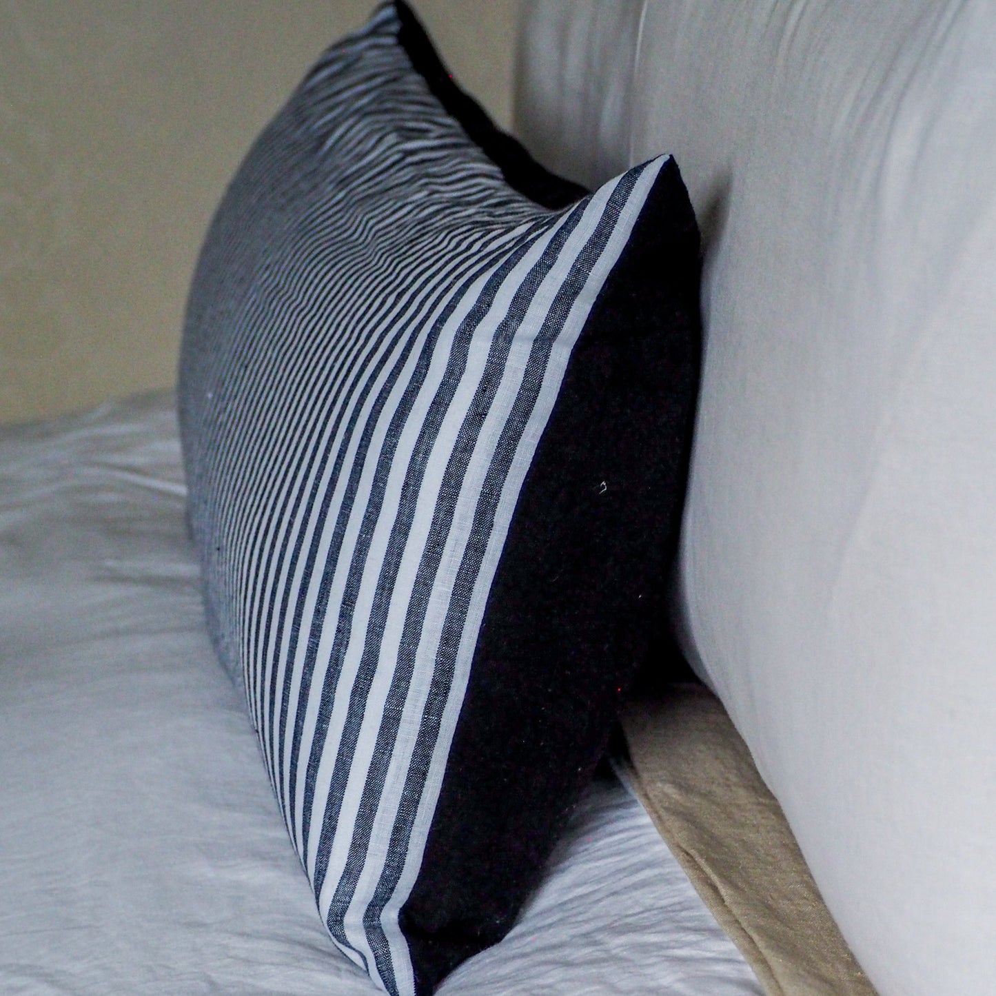 Black & White Striped Cushion | 80cm