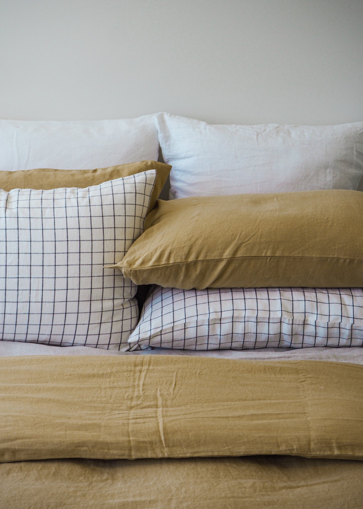 Grid Linen Pillowcases | Oeko-Tex® certified