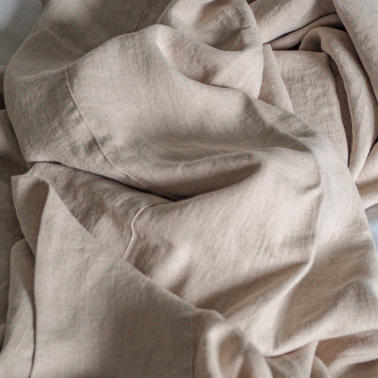 Natural Linen Flat Sheet | OEKO-TEX® | Made in Europe