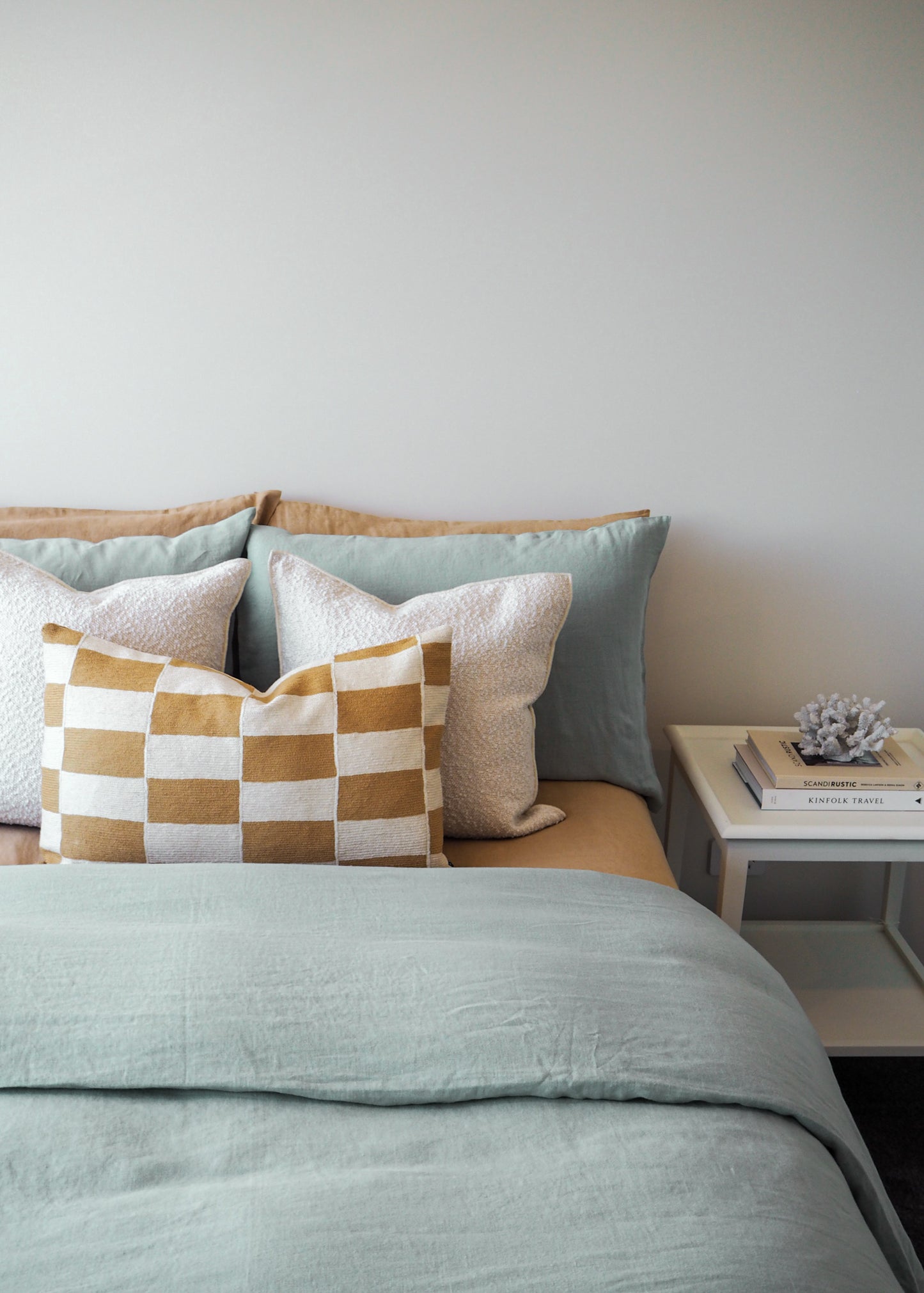 Checkers Cushion | Ochre