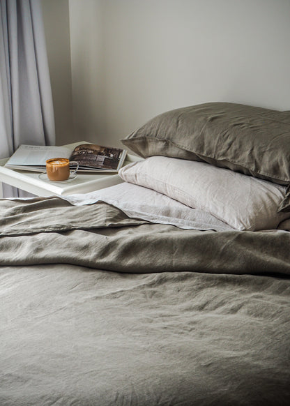 Linen Duvet Cover Set | Olive