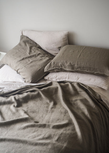 Linen Duvet Cover Set | Olive