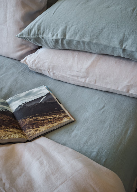 Soft Taupe Linen Pillowcases