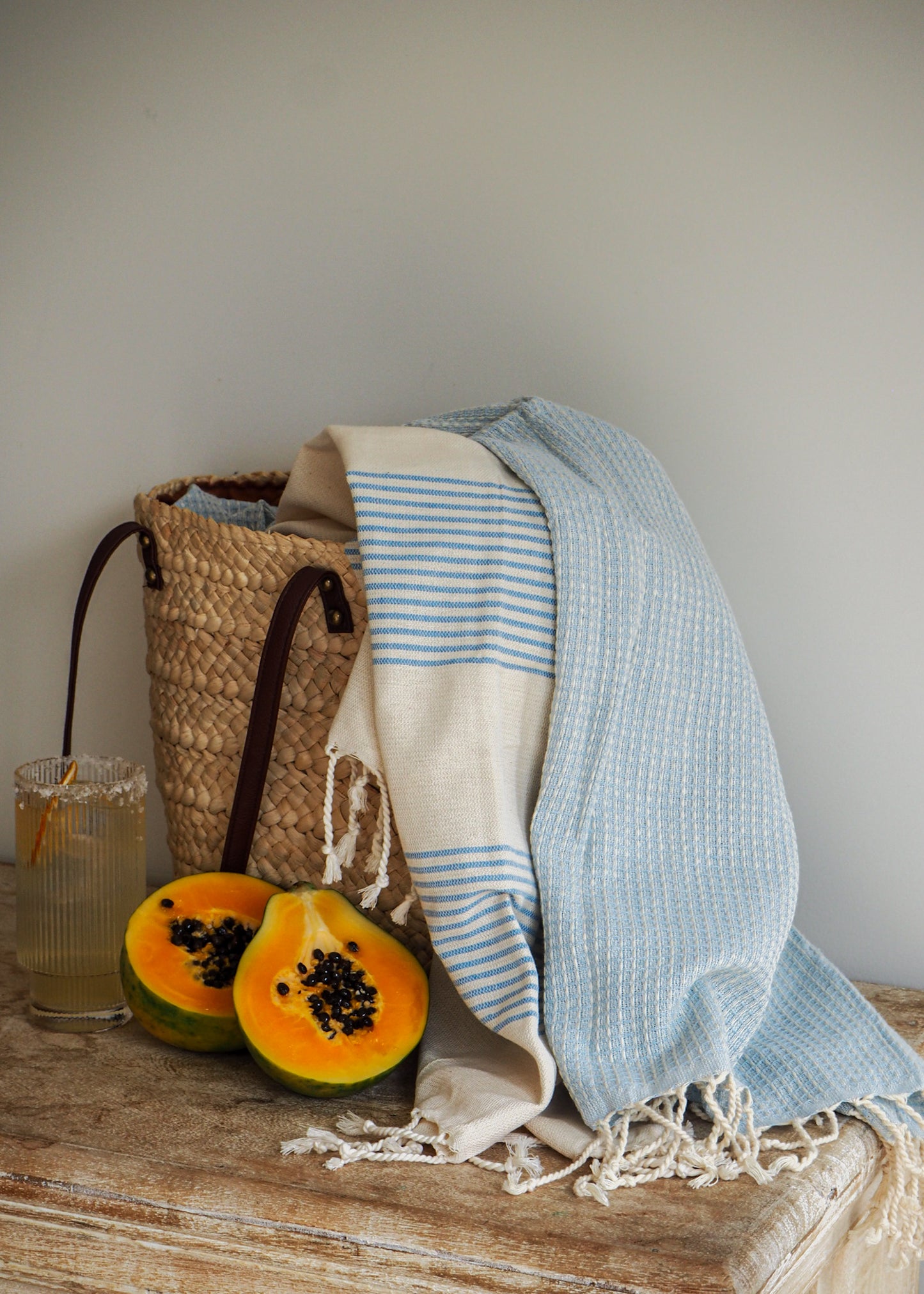 Turkish Beach Towel | Baby Blue