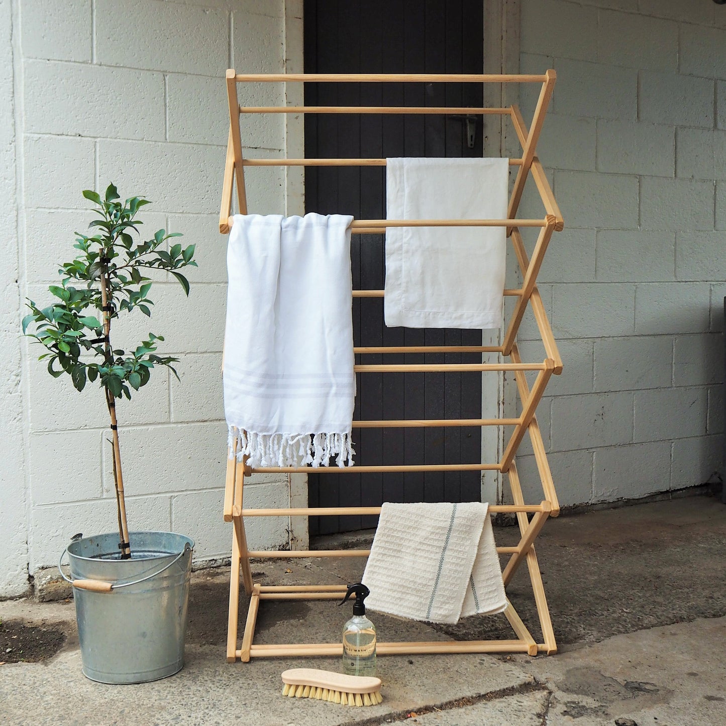 Wooden Clothes Drying Rack