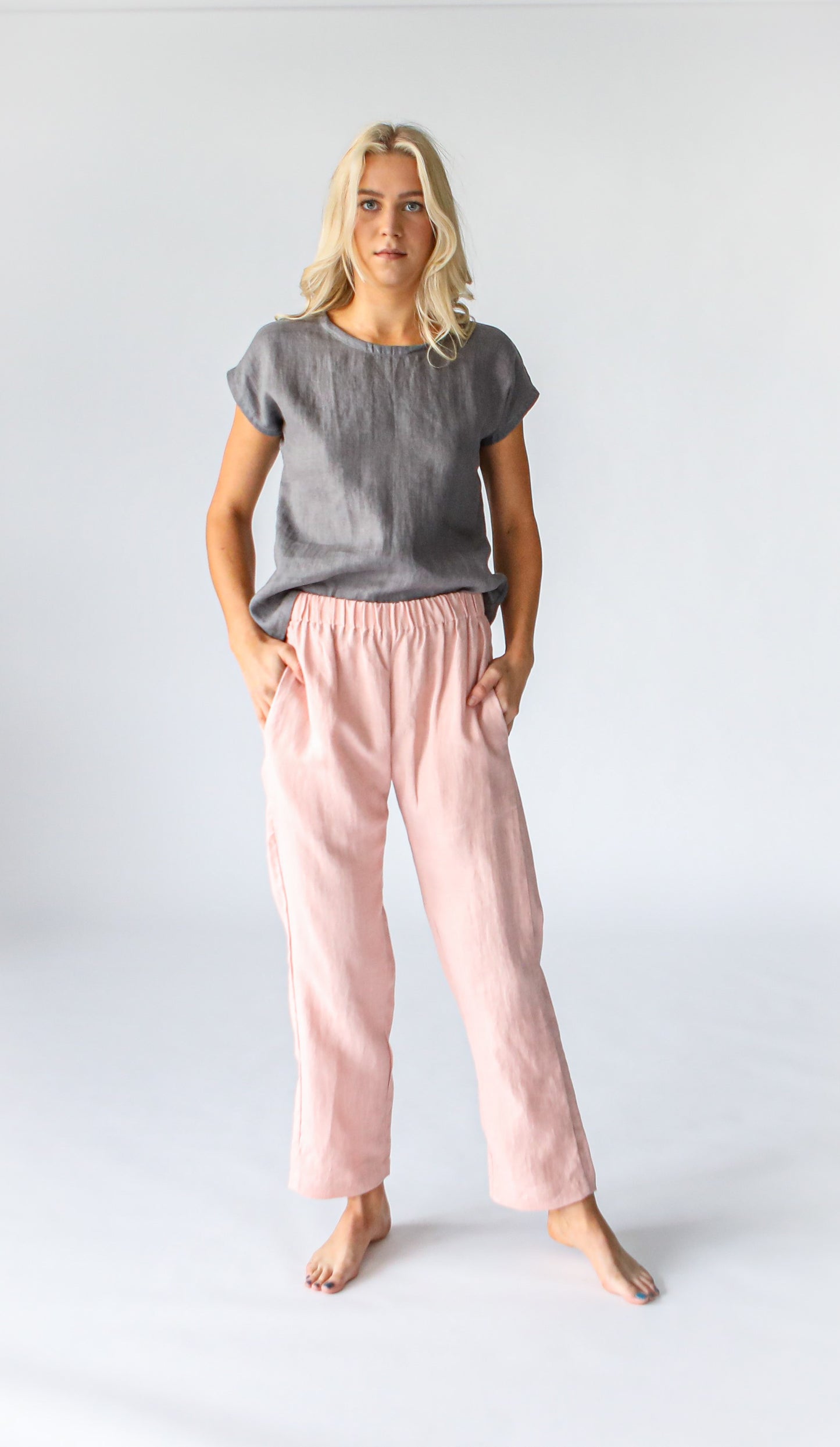 Linen Pants | Pale Peach