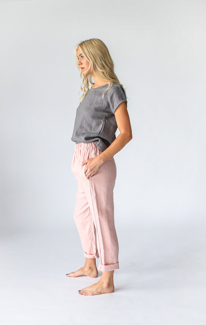 Linen Pants | Pale Peach