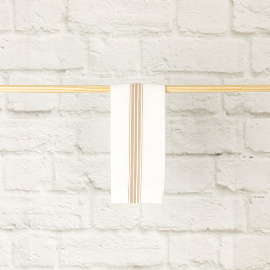Provincial Napkin | White & Taupe