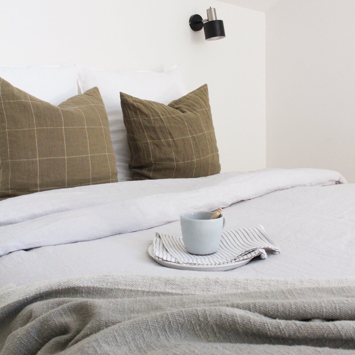 Linen Duvet Cover Set | Dove | Made in Europe
