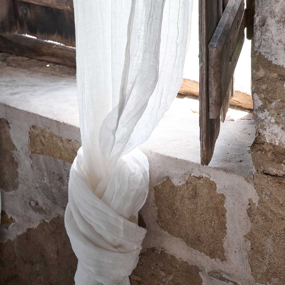 Sheer Linen Curtains | White