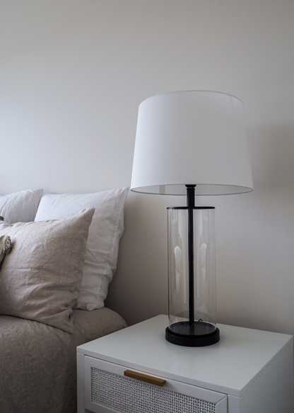 Bendigo Glass Table Lamp | White Shade