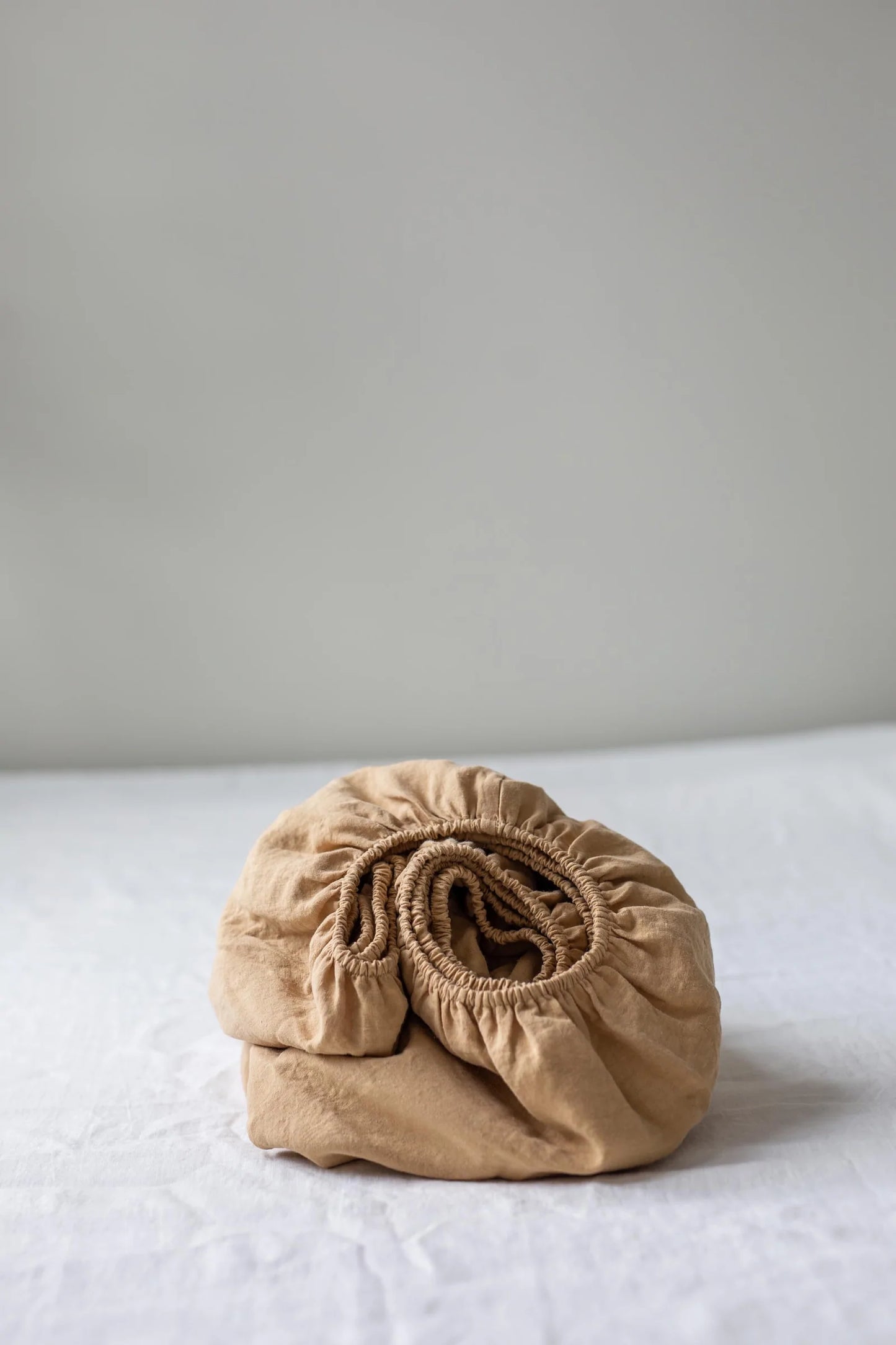Sand Linen Fitted Sheet  | Made in Europe