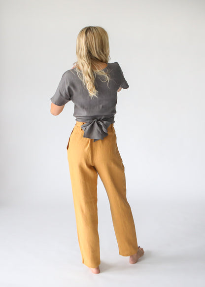 Tailored Linen Pant | Desert Sand