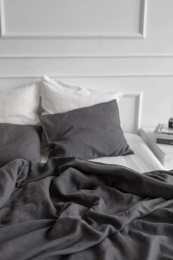 Slate Linen Pillowcases | Made in Europe