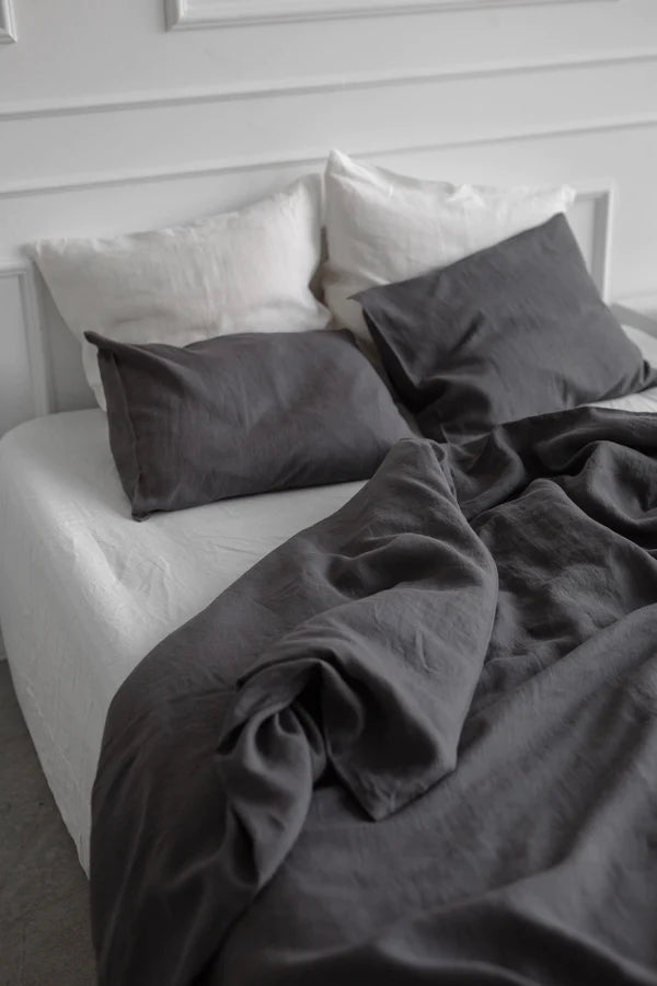 Slate Linen Pillowcases | Made in Europe