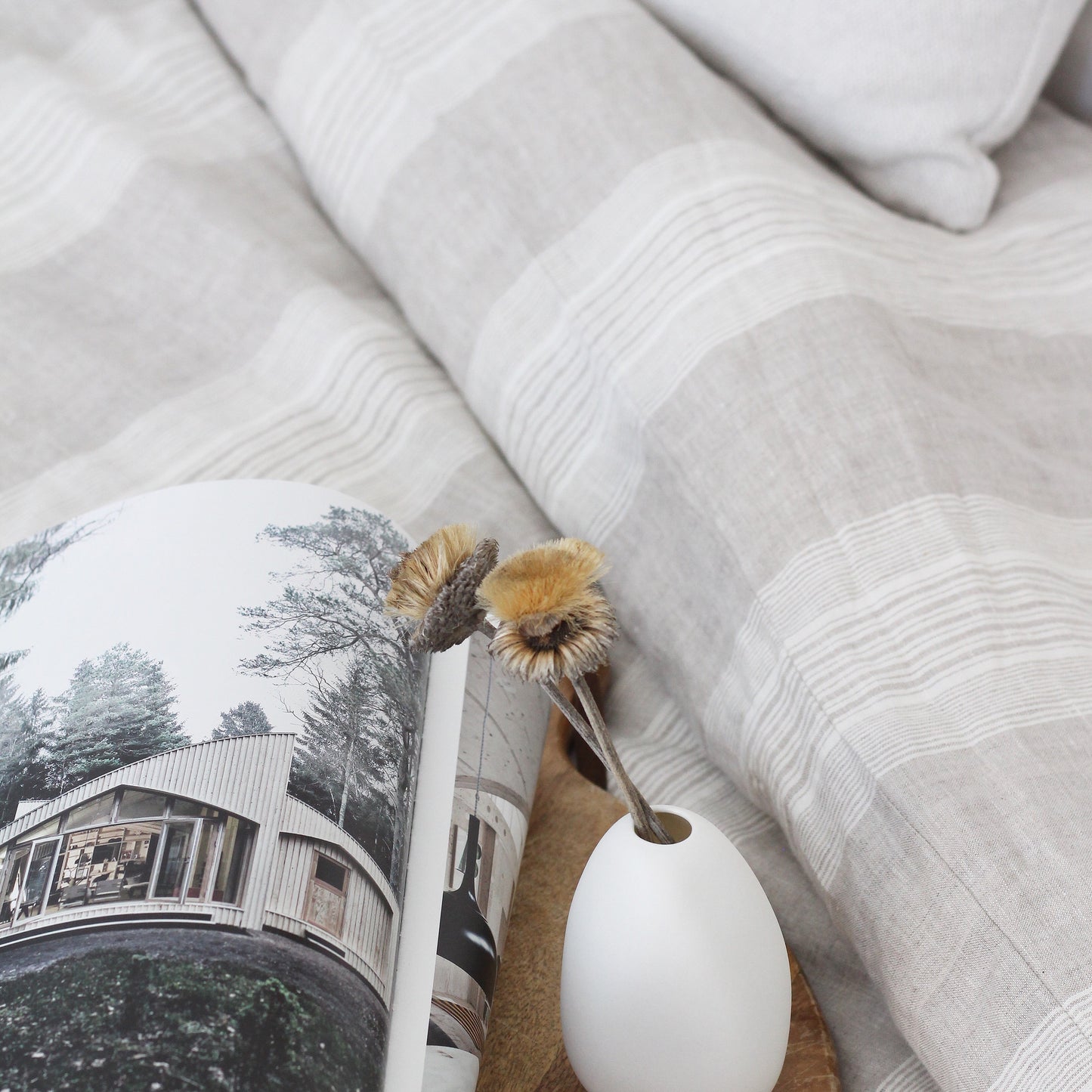 Stripe Linen Pillowcases | Made in New Zealand