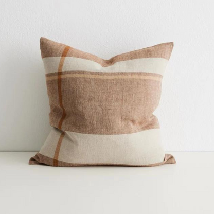 Dembi Linen Cushion - Tobacco