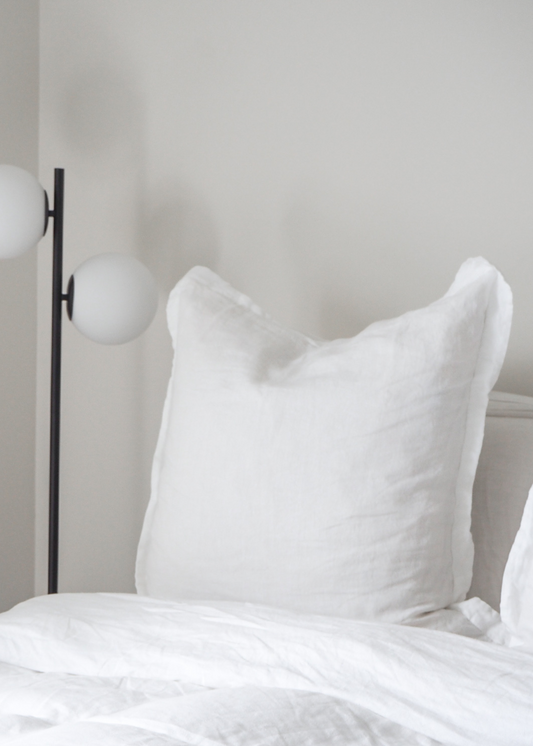 Majeste® Linen Euro Pillowcases | Pure White