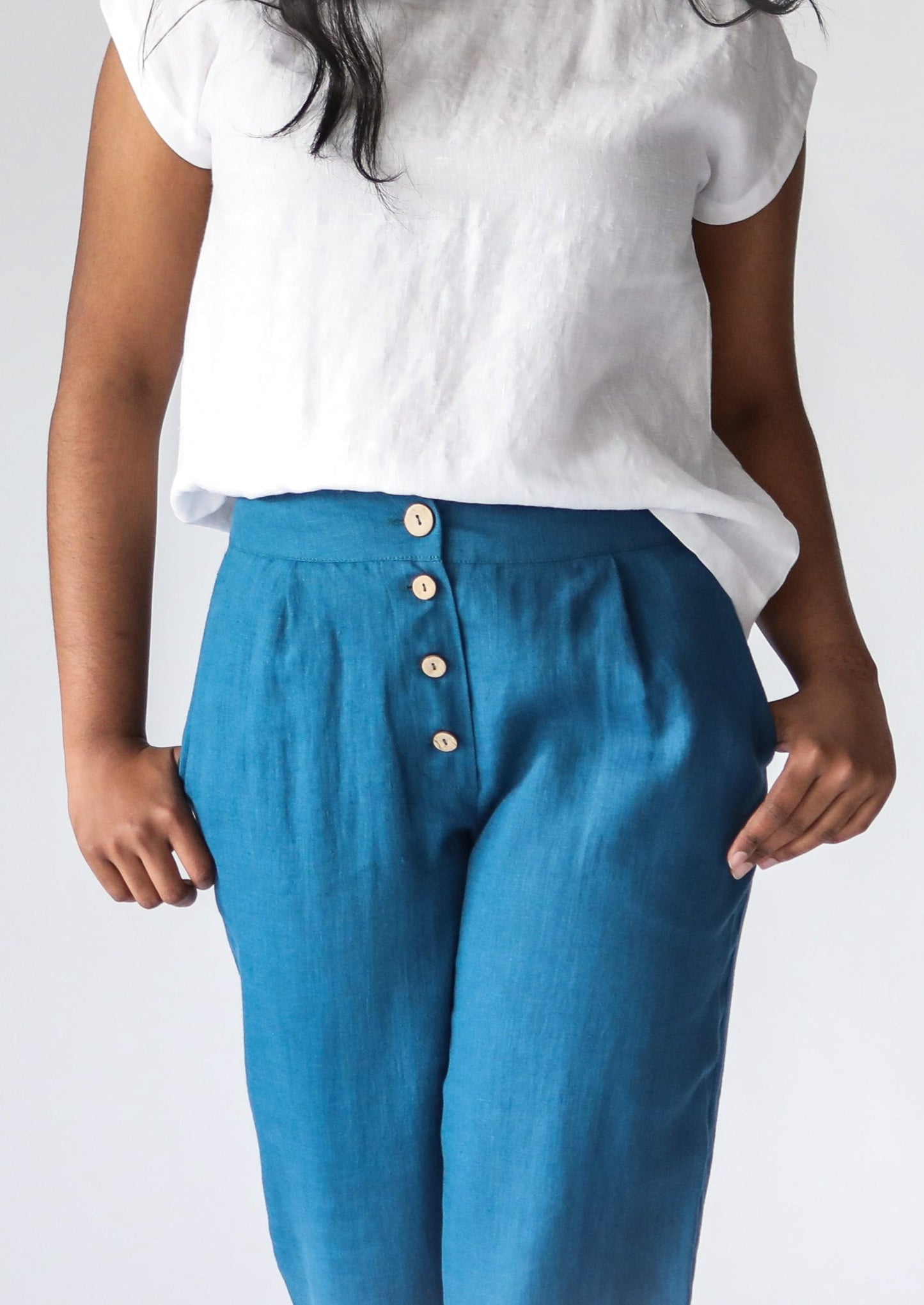 Sailor Linen Pant | Teal