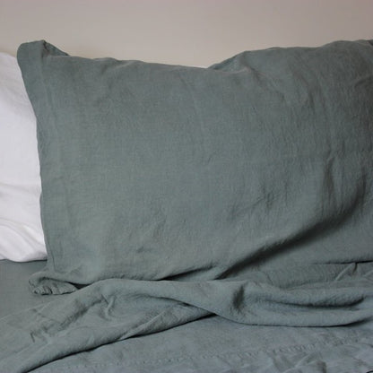 Stonewashed Linen Duvet Cover | Mineral