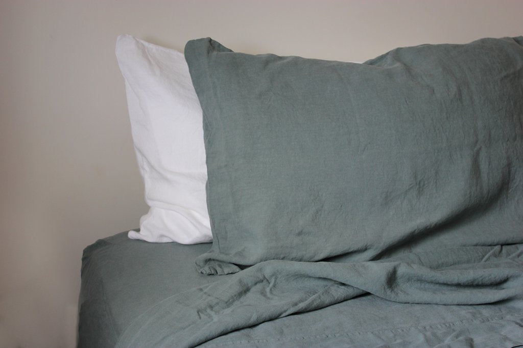 Stonewashed Linen Duvet Cover | Mineral