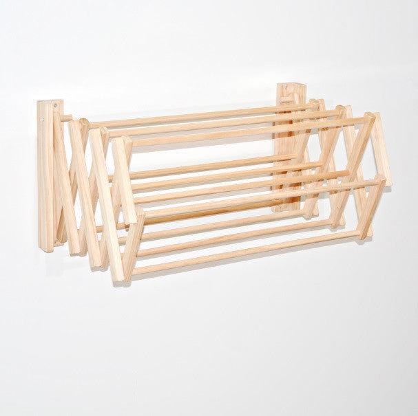 Wooden Clothes Drying Rack - Wall Hung