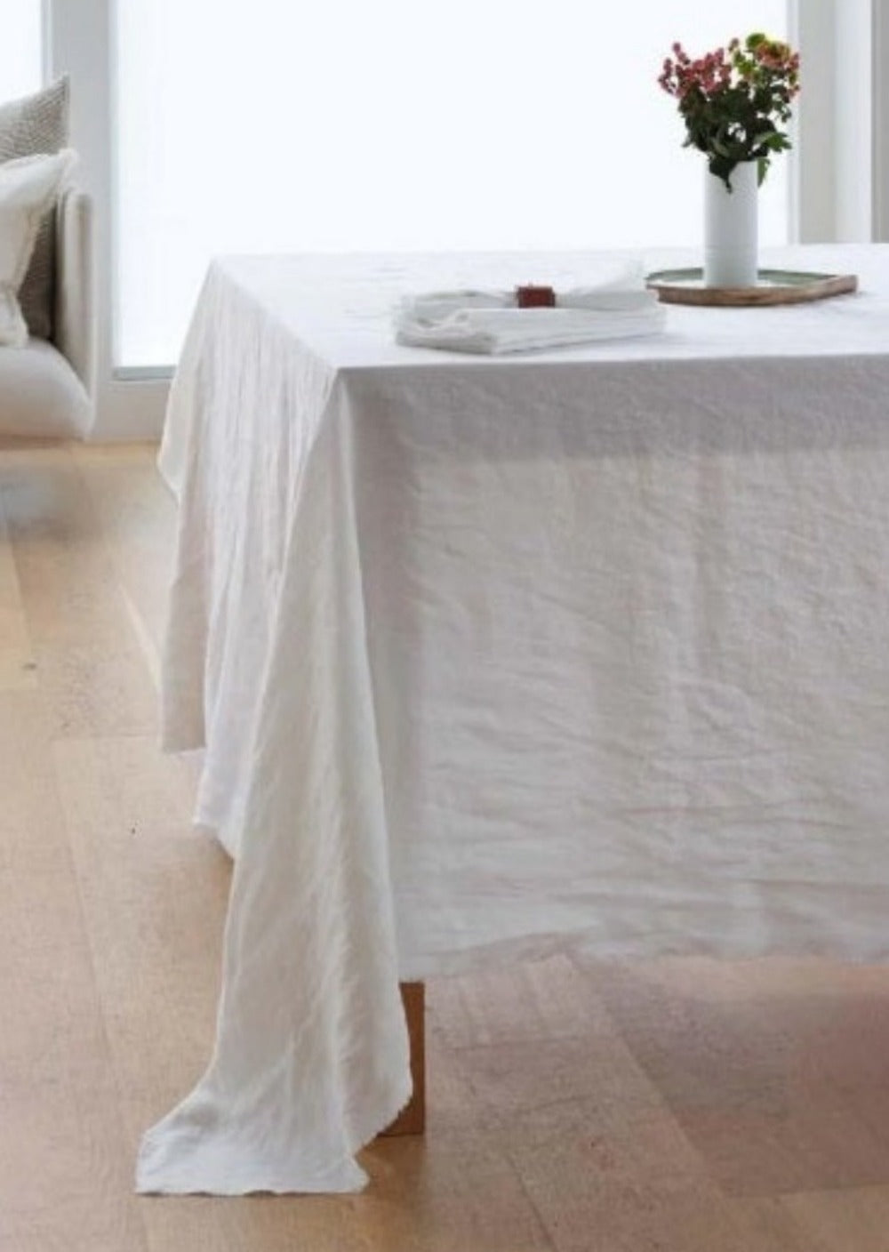 Linen Tablecloth |  White