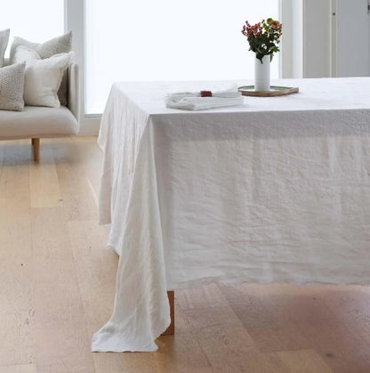 Linen Tablecloth |  White